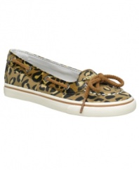 With a fierce leopard print, exotic jungle can meet jungle gym, making these handsewn moccasins from Sperry Top Sider perfect for her summer plans.