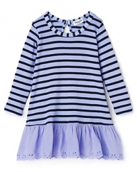 Splendid Littles conjures up a timeless style in stripes, trimmed with solid ruffles and eyelet accents.
