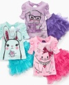 Show some personality! She'll glitter like the starlet she is in this adorable shirt and tutu set from Beautees.