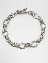 EXCLUSIVELY AT SAKS. From the Rondelle Collection. A jingling sterling silver link chain crafted as a celebration of the founding years of this brand. Sterling silverLength, about 17.5Toggle closureMade in Italy 