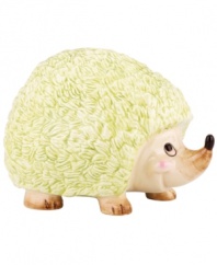 A cute alternative to the traditional piggy, the Happy Hedgehog bank boasts a fun cartoon feel with a spiny green back that protects kids' allowance.