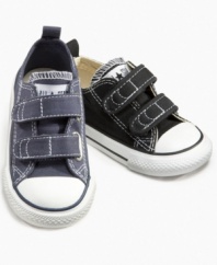 Just because he's little doesn't mean he can't enjoy the authentic, old-school style of these Chuck Taylor All-Star sneakers.