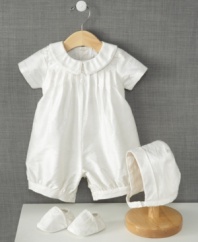 These silk Cherish the Moment christening shoes are just perfect for his special day.