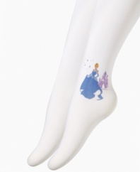 These Disney Cinderella tights match perfectly with her favorite dress and glass slippers.