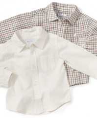 Dressed-up style made easy. This Greendog button-down shirt goes with just about anything.
