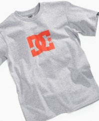 Build up his basics. This simple t-shirt from DC Shoes is a must-have addition to his skater style this summer.