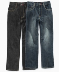 An essential element for any boy's wardrobe, these Sean John jeans are classic and comfortable.
