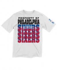 This 76ers t-shirt from adidas is a sporty style slam dunk.
