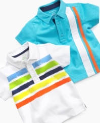 Add some interest to his outfit with one of these striped polo shirts from First Impressions.