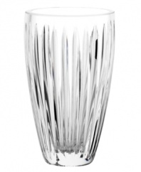 Inspired by the notched bezels of a luxury watchband, this Marquis by Waterford vase defies time with upright cuts and a clean silhouette in radiant crystal.