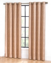 Keep it sleek and sophisticated with the Montclair window panel. Fitted with a grommeted header, this shimmering jacquard window panel offers chic, minimalist style.