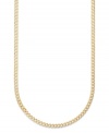 Polish your look. This 14k gold men's curb chain necklace is the perfect addition to his wardrobe. Approximate length: 22 inches. Approximate width: 3-3/5 mm.