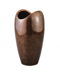 Crafted of alloy and finished in beautiful bronze, this Heritage vase from Nambe adds old-world elegance and superior style to any home decor.