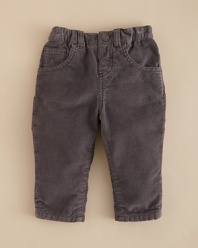 A classic corduroy pant from Burberry, rendered in soft cotton and elastic waistband for a comfy fit all day long.