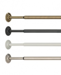 The perfect solution for hard-to-fit windows, the Coretto tension rod snugly fits between two walls or panels for secure, stylish support. Choose from four distinctive finishes. (Clearance)