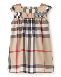 Burberry's signature heritage style infuses this darling check print dress.