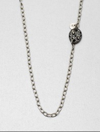 EXCLUSIVELY AT SAKS. From the Plaquette Collection. A sterling silver link chain with a marcasite encrusted plaque detail is crafted as a celebration of the founding years of this brand. Sterling silverMarcasiteLength, about 39Slip-on styleMade in Italy 