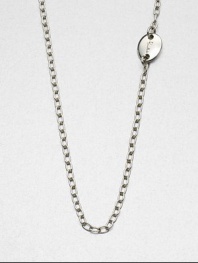 EXCLUSIVELY AT SAKS. From the Plaquette Collection. A sterling silver link chain with a logo plaque detail is crafted as a celebration of the founding years of this brand. Sterling silverLength, about 39Slip-on styleMade in Italy 