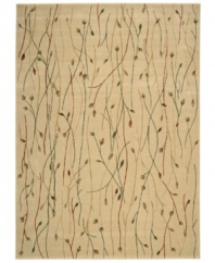 With a flowing floral motif, this area rug offers an organic appeal to your decor. Vines intertwine over a gentle ivory background, each branch hand-carved to add that extra dimension and eye-pleasing interest.