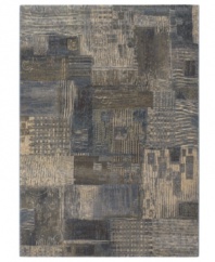 An abstract construction of variegated striping in a myriad of soothing colors creates a very sophisticated statement in this Taylor Abstract Mural area rug. Wilton-woven using a multi-point and loom-carved technique for unparalleled depth, texture and quality.