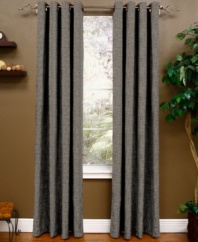 Classically chic, the Berman panel boasts a lightweight chenille with a hint of shimmer for interest. Square bronze grommets at top finish the look with style. Hang on decorative rod.