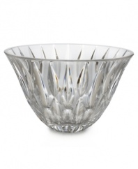 A pattern of raindrops suspended in this exquisite crystal bowl creates an always-sunny centerpiece. The gently flared rim and substantial weight combine in a sparkling example of enduring grace and quality.