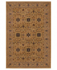 Traditional Persian motifs are recreated here in this intricately designed, ultra-soft Tolya area rug from Couristan. Cross-woven on Wilton looms, this high-quality construction offers deeper colors and subtle shading to achieve that old-world look.