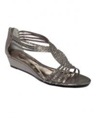 What girl doesn't love rhinestones? The pretty Genesis wedge sandals by Alfani are strappy and sparkly with just enough height in the heel. The zippered back? Very much on trend.