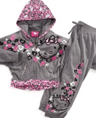 Hello Kitty's face makes this hoodie extra cute, she'll love pulling it out and putting it on.