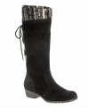 Naturalizer perfected casual chic by adding a chunky sweater cuff to these sleek and suede Haddie boots.