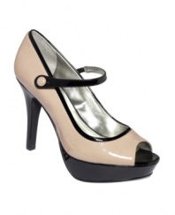 Completely classy. Slip into Style&co.'s Bubble Mary Jane platform pumps for a polished finish.