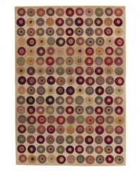 Circle 'round. The Generations Collection is gaining new ground in a rich palette of reds, greens, browns and plums-- 36 colors in all set against a neutral background. Cross-woven in stain-resistant polypropylene. Satisfying every taste from traditional to contemporary with undeniable style.