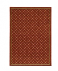 A rich, regal red background is enriched with a trellis pattern to create a simply chic look for any room. Woven in premium fully worsted New Zealand wool and specially dyed to create a hand made look and finish.