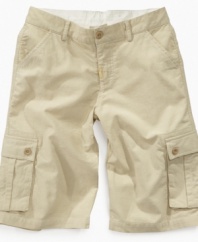 The cool factor. The relaxed style of these LRG cargo shorts will certainly be popular not only with him but with all his friends too.
