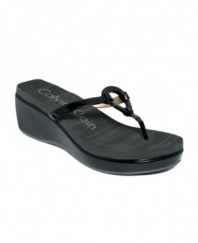 The Willow EVA platform thong sandals by Calvin Klein take casual to chic. A comfortable choice for a striking finishing touch.