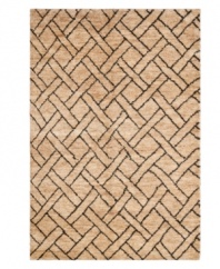 An enlarged, faded weave graphic creates a calming sense of symmetry in this Fairfield area rug from Lauren by Ralph Lauren. Its classic hues and soft composition of natural hemp and jute fibers present a welcoming, refreshing home accent in any room.