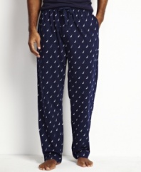 Bedroom style that isn't boring.  These Nautica pajama pants provide a comfortable feel with classic details.