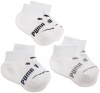 Puma  Boys 8-20 3 Pack Quarter Crew Socks, White/Navy, 8.5 - 2 shoe/7-8.5 sock