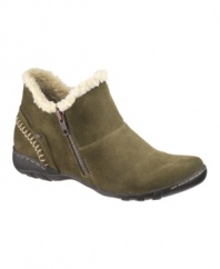 Soothe your sole with these winterized Clyburn booties by Hush Puppies. Easy comfort and stylish touches will make them your seasonal favorite.