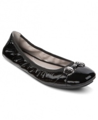 Me Too's Legend flats incorporate ruche detail and metal hardware for a polished look that's still so stylish.