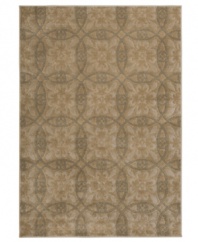 A simple, overlapping pattern in lush, subtle grey tones presents beautiful dimension in this Zanzibar area rug from Sphinx. Its streamlined, low-cut pile and durable construction offer a handsome, understated finish to any room. (Clearance)