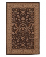 Inspired by the incomparably elegant carpets of 17th Century Persia, this accent rug makes an unmistakably Old World statement with extraordinary detail, a luxuriously soft texture and rich, deep lasting color. It is meticulously hand crafted in premium wool and specially dyed for a memorable, vintage look.