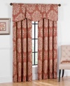A regal damask print repeats upon a soft, washed ground in this Palmetto window panel from Regal. Featuring an effortless back tap top header for easy hanging, its achieved look is fitting for casual and traditional decors alike.
