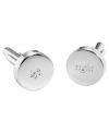 Stamped with left and right, the silver-plated Silver Street cufflinks accessorize your look with the impeccable style of kate spade new york. A charming gift for him or her!