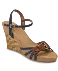 Fabulous finishes and a heavenly footbed make the Plush Around sandals by Aerosoles so much more than a classic wedge.
