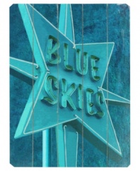 Blue Skies ahead. A star in distressed birch wood, this unique wall art adds rustic charm to the living room, bedroom or bath.
