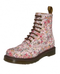 Pretty little flowers. The Page booties by Dr. Martens are tough, yet feminine.