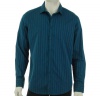 INC International Concepts Long Sleeve Shirt Moroccan Blue L