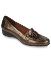 A soft sheen makes Life Stride's Damon flats an interesting pair. Swap out your basic browns for this metallic version.