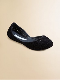 With their unique, web-like design, these updated jelly ballerina flats are a must-have.Slip-onPVC upperPVC liningPVC solePadded insoleMade in Brazil